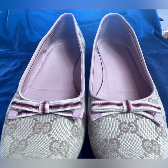 Gucci Monogram Cloth Ballet Flats - Picture 11 of 14